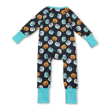 Long sleeves pumpkin baby kids Halloween zipper romper
