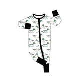 Navy long sleeves duck baby boy zipper romper