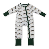 Long sleeves fish baby boy zipper romper