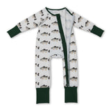 Long sleeves fish baby boy zipper romper