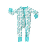 Long sleeves boots bow western baby girls zipper sleeper