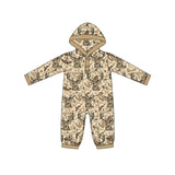 Long sleeves camo deer hunting baby hooded romper