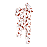 Long sleeves football baby kids zipper romper