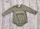 Long sleeves gone hunting dog baby boy romper