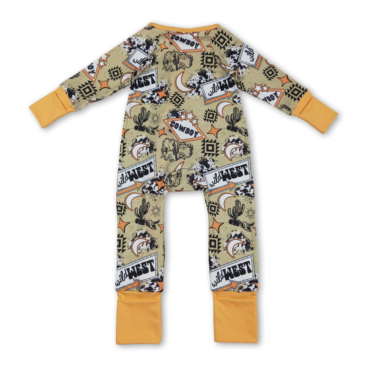Long sleeves wild west cactus baby kids zipper romper