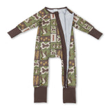 Long sleeves duck camo baby kids zipper romper