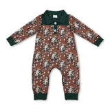 Long sleeves camo deer baby boys hunting romper