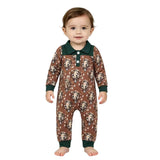 Long sleeves camo deer baby boys hunting romper