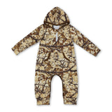 Long sleeves camo baby boys fall hooded romper