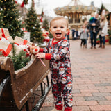 Red long sleeves ho ho ho santa baby Christmas romper