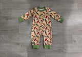 Long sleeves Christmas duck call baby boy romper