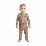 Long sleeves Christmas duck call baby boy romper