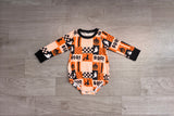 Long sleeves ghost pumpkin boo baby Halloween romper