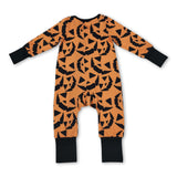 Long sleeves pumpkin baby boy Halloween romper