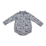Long sleeves grey camo baby kids fall romper