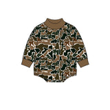 Long sleeves brown camo baby kids fall romper