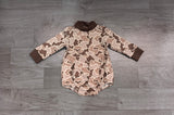 Long sleeves camo baby kids fall romper