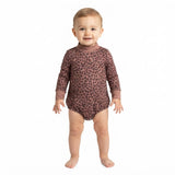 Long sleeves leopard baby girls fall romper
