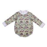 Pink plaid camo long sleeves baby girls romper