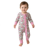 Long sleeves camo santa baby Christmas zipper romper