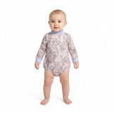 Long sleeves leaves camo mock neck baby boy fall active romper