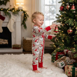 Long sleeves camo santa baby boy Christmas zipper romper