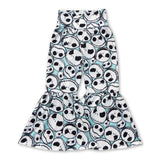 Skull baby girls Halloween bell bottom pants