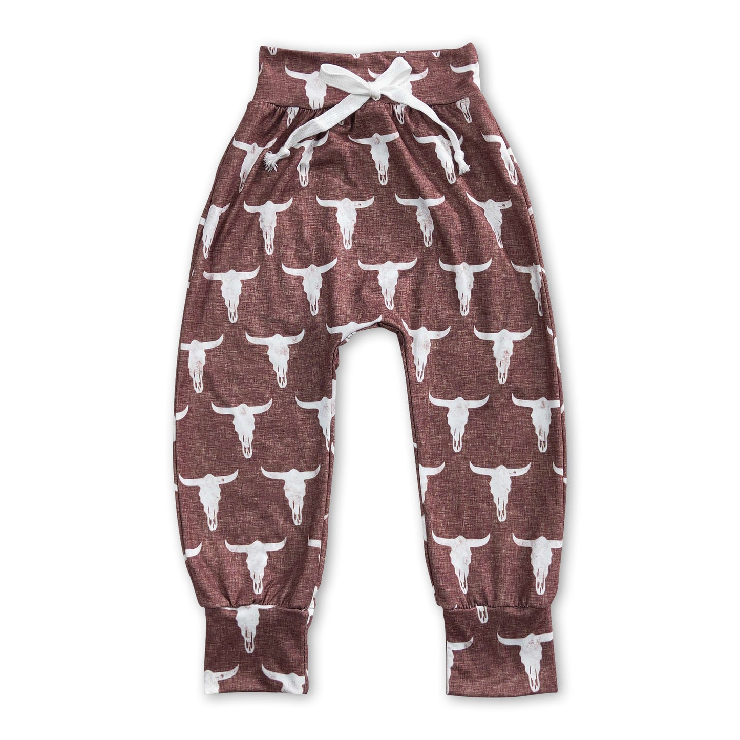 Bull skull kids boy western pants