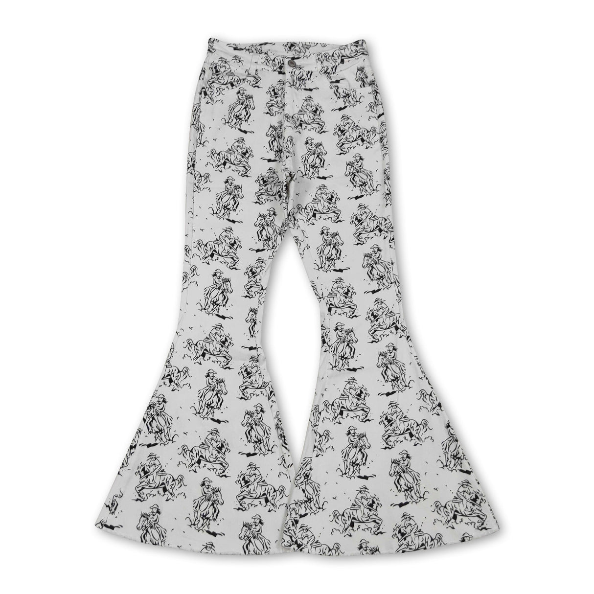Horse rodeo western women denim pants adult jeans