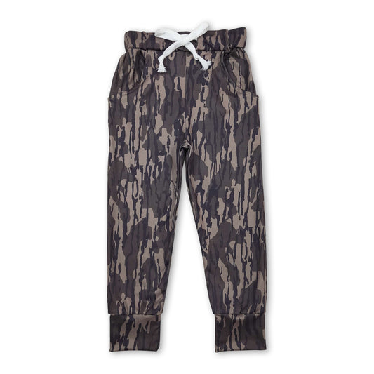 Olive camo pocket kids boys pants