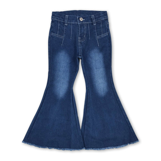 Blue flare jeans girls denim pants