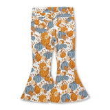 Pumpkin floral kids girls fall jeans