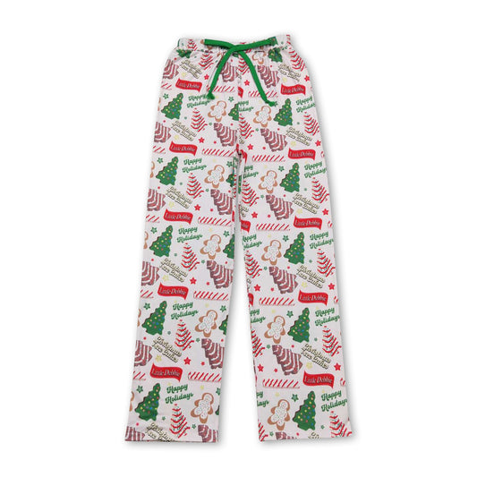 Christmas tree cake gingerbread adult men sleepwear bottom