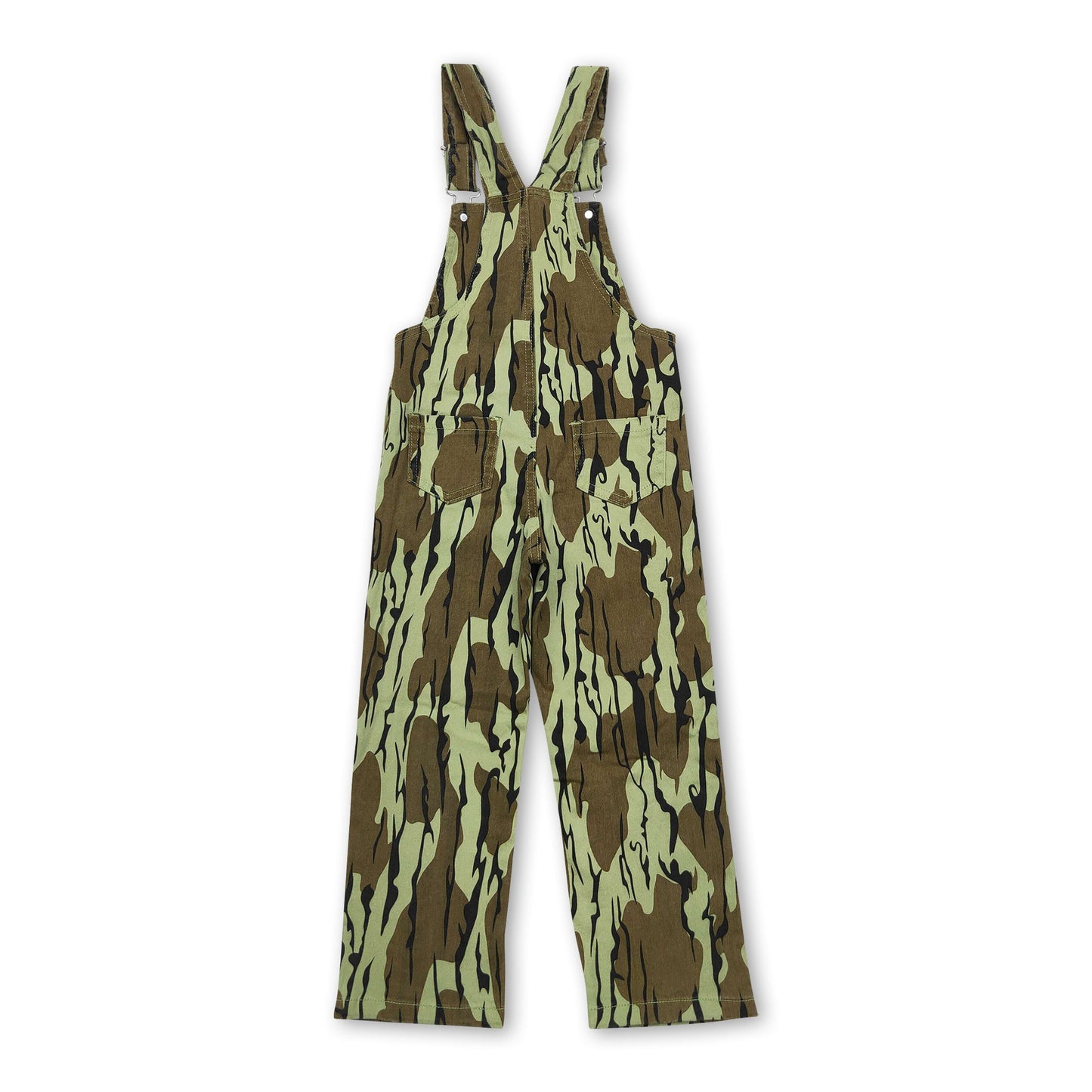 Bottomland camo hunting denim kids boy overalls