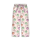 Pink bow pumpkin adult women fall sleepwear bottom