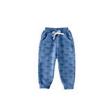Blue print pocket baby boy fall pants