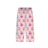 Pink pumpkin basket candy adult women Halloween pants