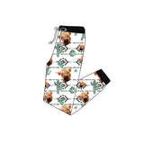 Highland cow cactus aztec adult sleepwear bottom