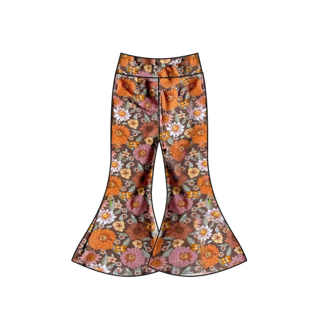 Floral baby girls bell bottom pants