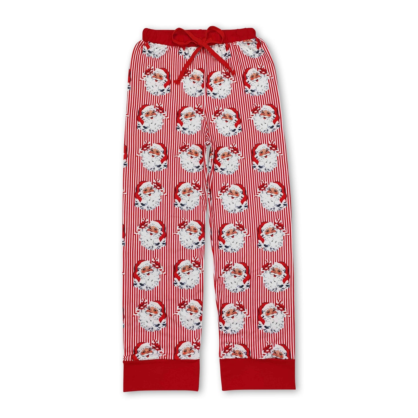 Red stripe santa adult men Christmas sleepwear bottom pants