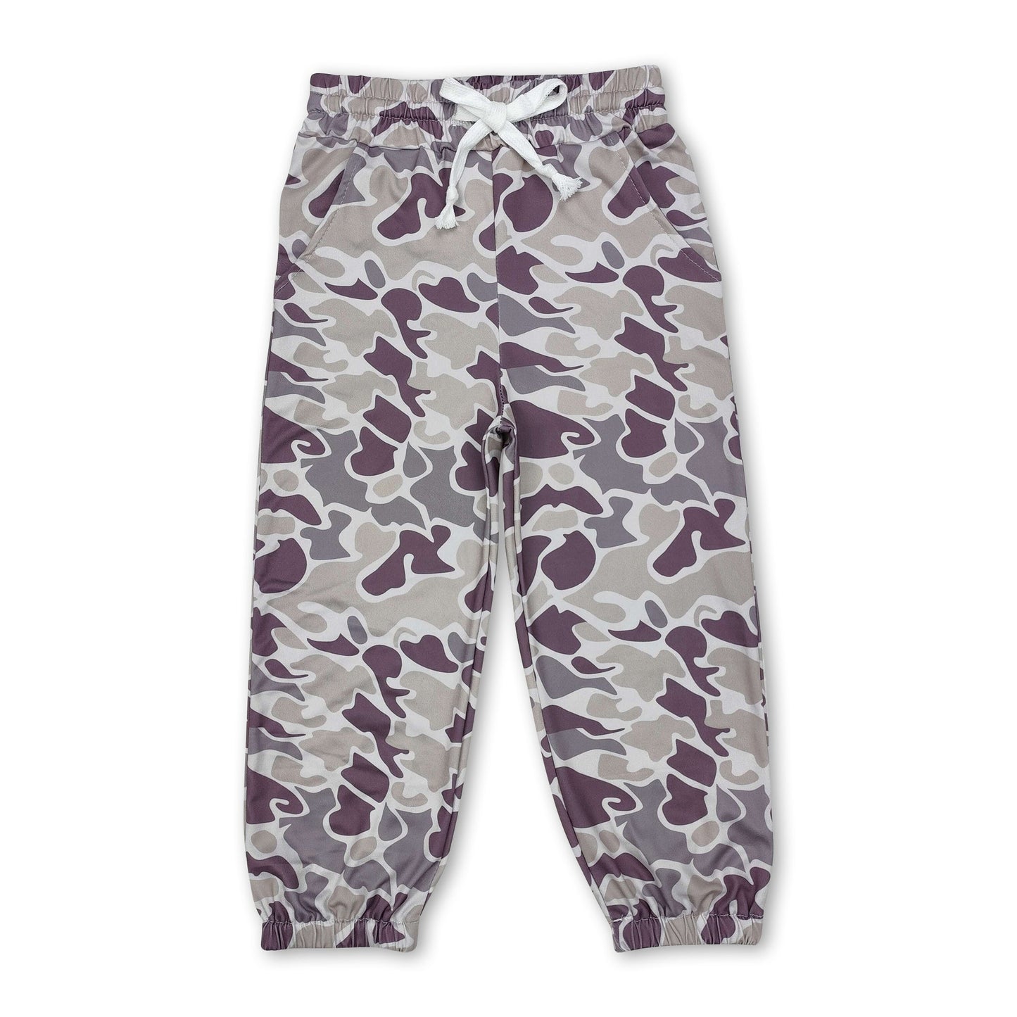 Camo pockets elastic waist boys hunting pants