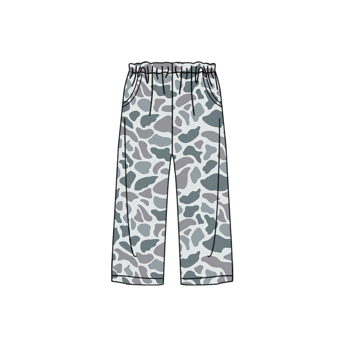 Grey camo adult women sleepwear bottom pants