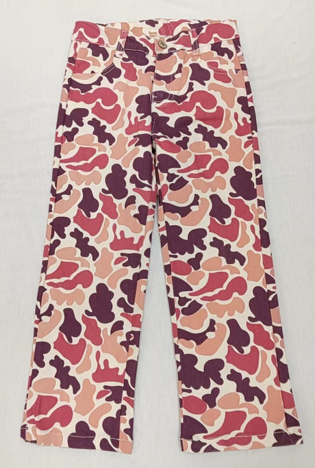 Khaki brown camo kids boys hunting jeans