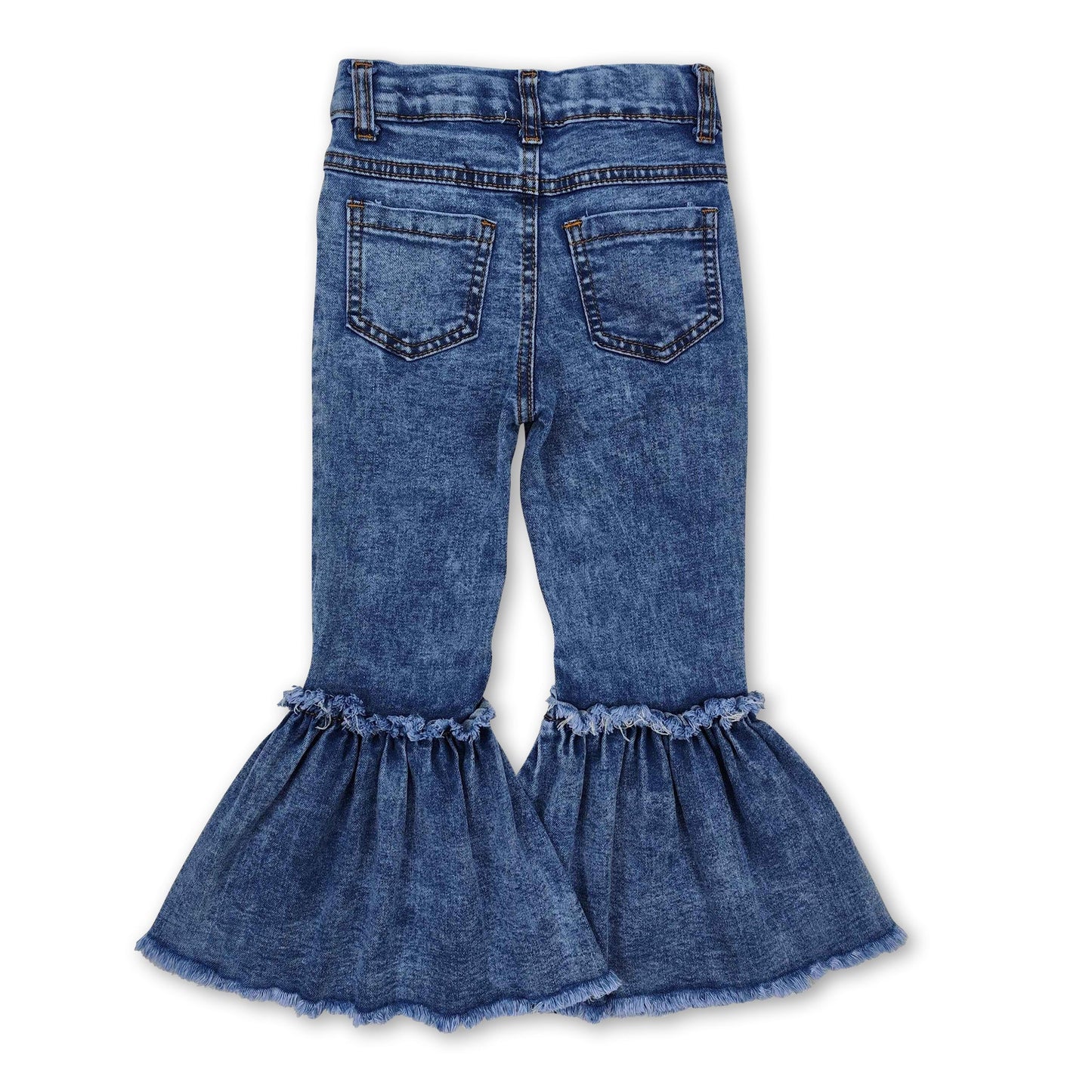 Light blue washed denim pants kids girls jeans