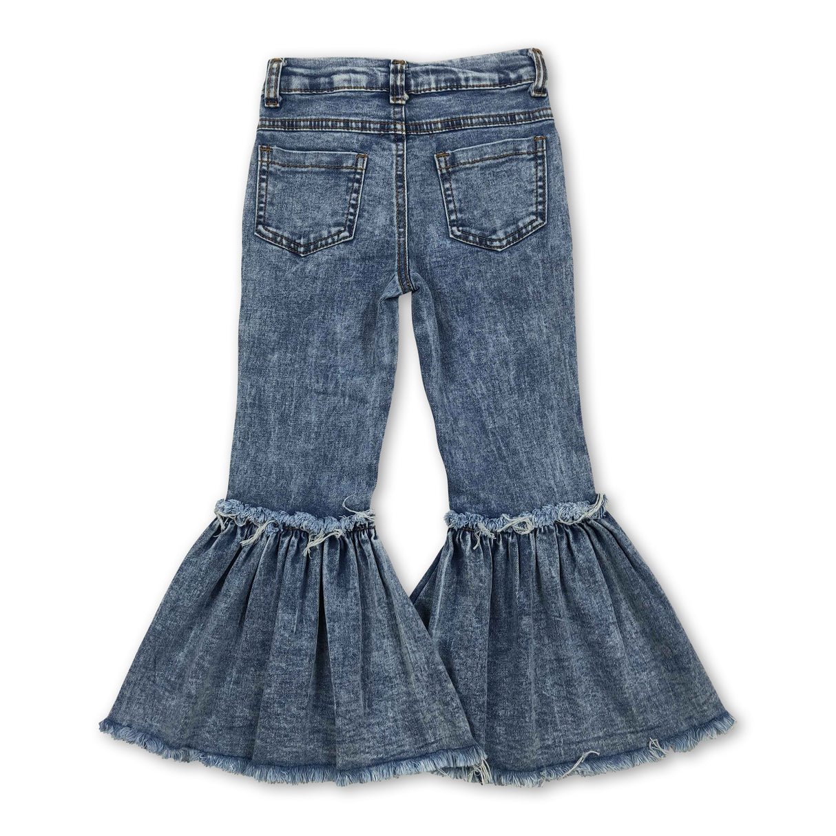 Light blue washed denim pants kids girls jeans
