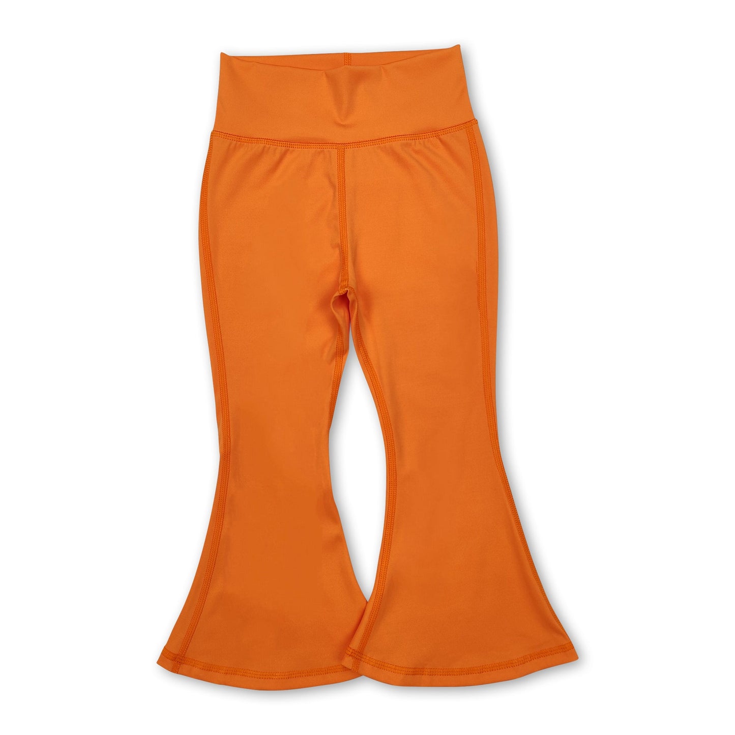 Orange baby girls yoga flare pants