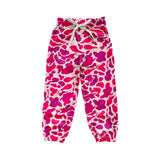 Pink camo elastic waist kids girls pants