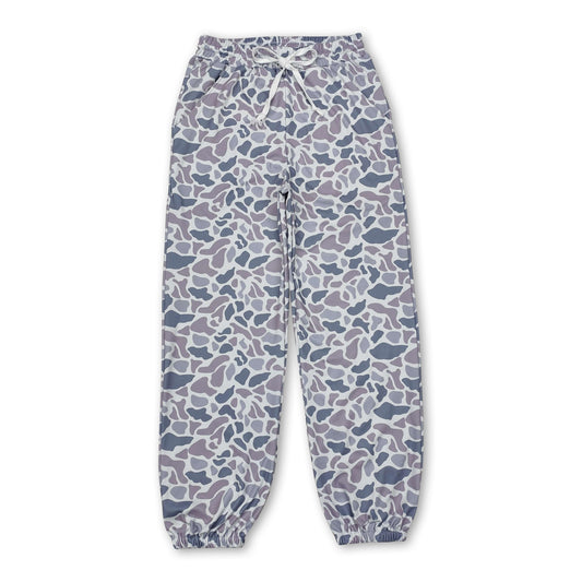 Grey camo adult women pocket pants