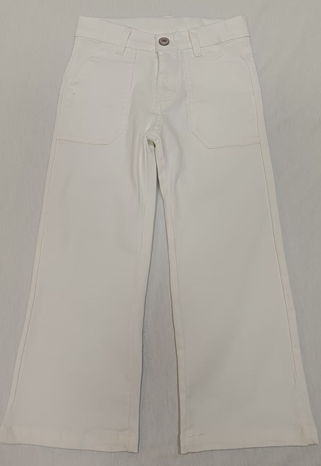 White pockets denim pants kids girls jeans