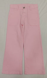 Pink pockets denim pants kids girls jeans